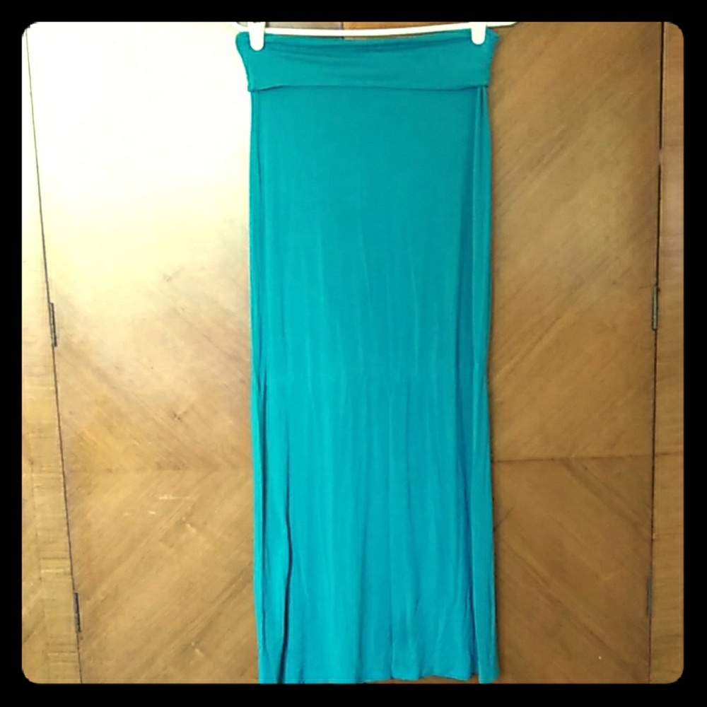 Turquoise Maxi Skirt
